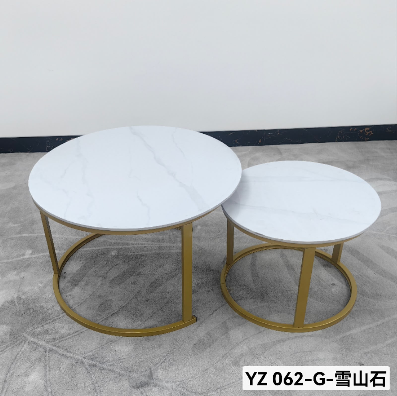 Pure marble nesting coffee table gold